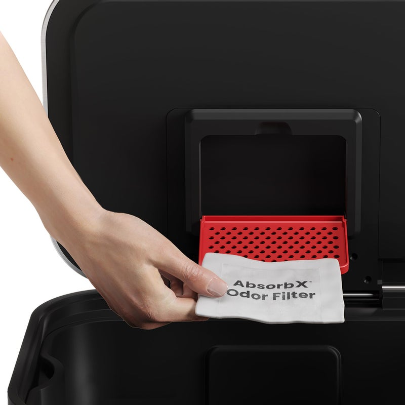 iTouchless Official AbsorbX Trash Can Odor Filters 4-Pack, Stops Garbage Smells, All Natural Activated Charcoal Deodorizer Air Freshener Absorber for 8 Gallon & Larger Garbage Bins with Compartment - Image 4